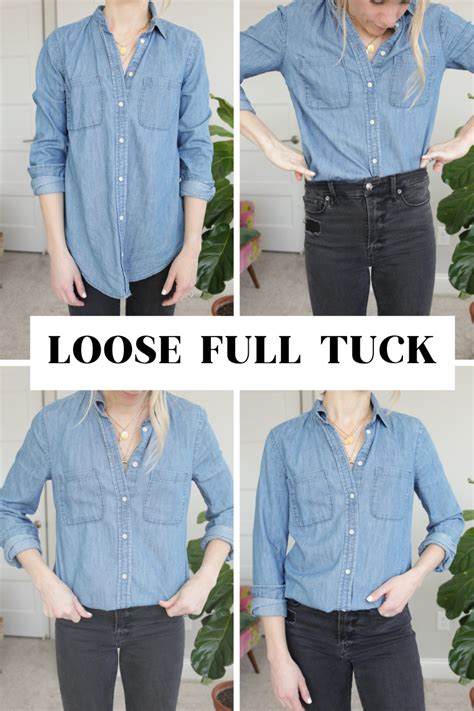 how to tuck a baggy shirt|how to tuck in oversized shirts.